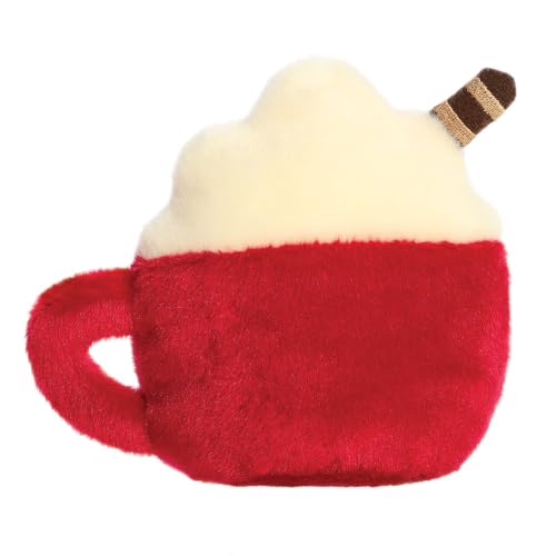 Aurora Palm Pals Cassia Hot Cocoa 5In Soft Toy - Red & White Plush, Bean-Filled Cuddly Stuffed Animal 6
