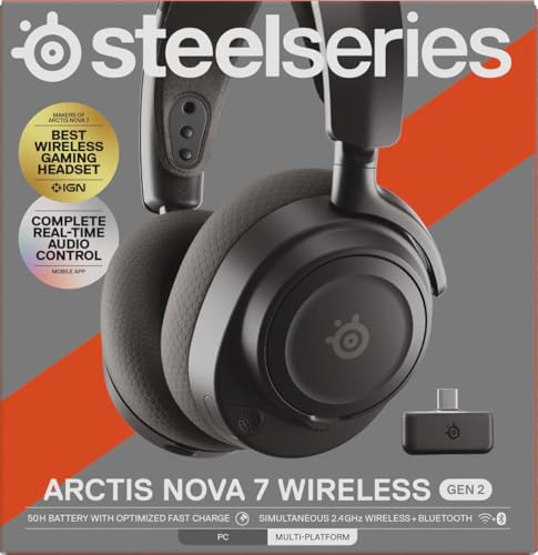 SteelSeries Arctis Nova 7 Wireless Gen 2 - 2.4GHz + Bluetooth Gaming Headset for PC, PS5, Xbox, Switch 26