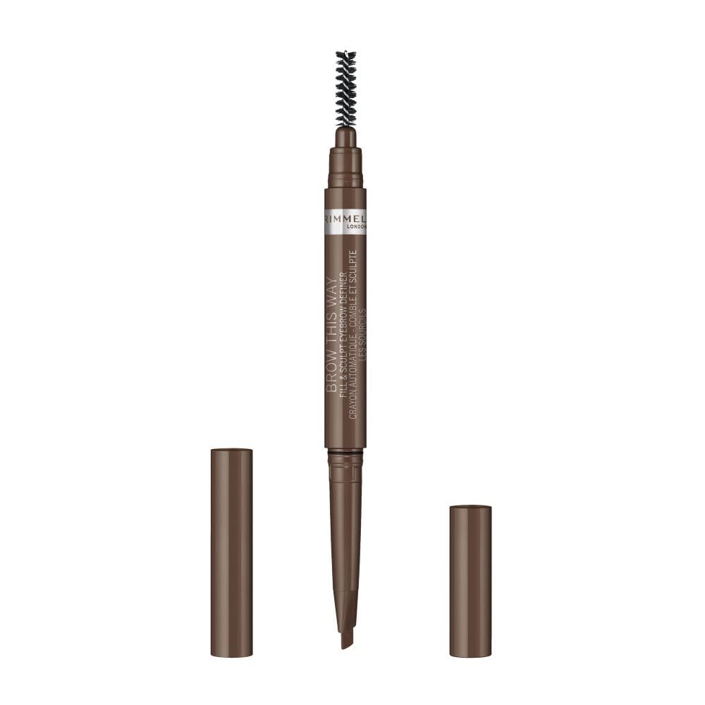 Rimmel Brow This Way Fill & Sculpt Eyebrow Definer - Medium Brown, 8.8 g, Pack of 2