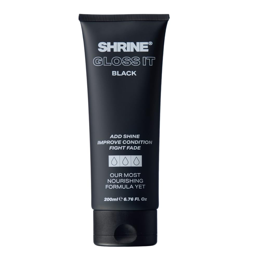 SHRINE Gloss It Black Colour Depositing Hair Mask - Intense Black Tone, High-Gloss Finish | 200ml