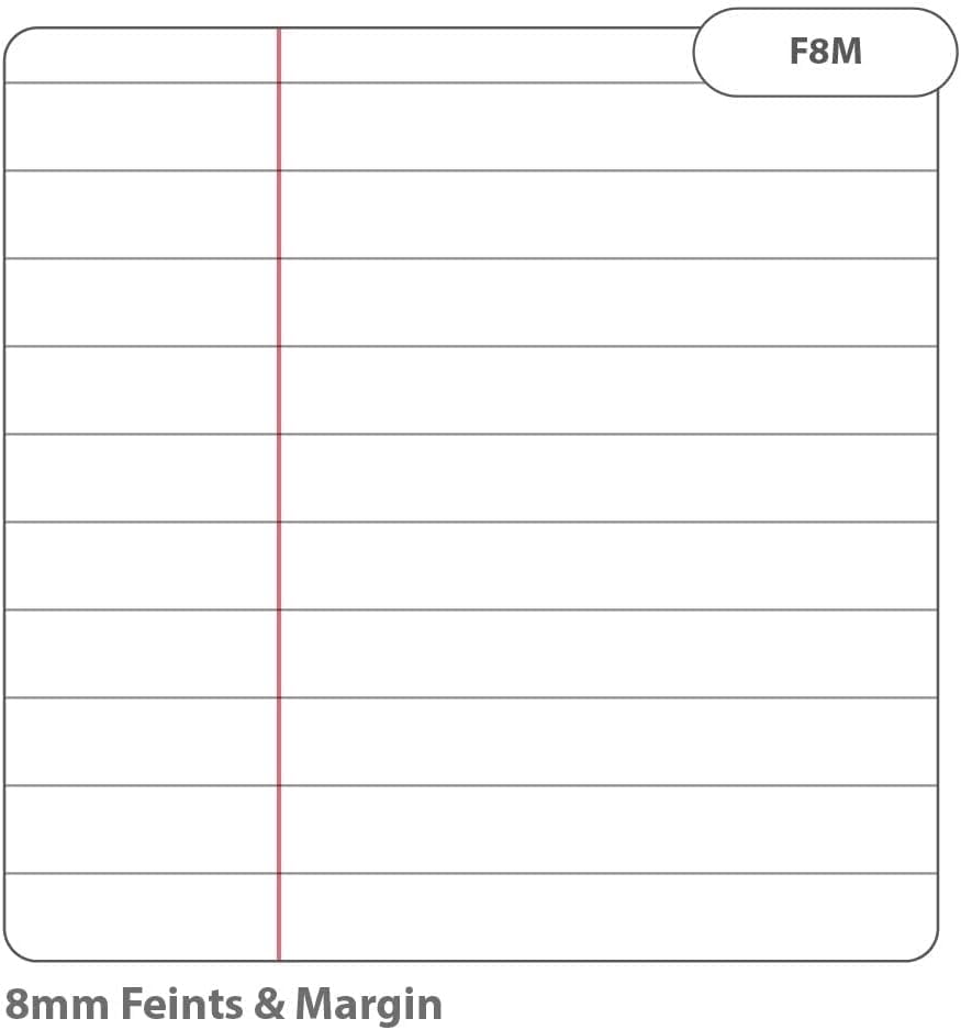 Rhino Composition Notebooks - 8 x 6.5 Inch, 48-Page, 8mm Lined with Margin, 10-Pack 8