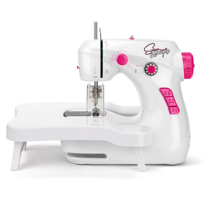 Sew Amazing Workshop - Kids Beginner Sewing Machine with Extendable Table & Accessories 1