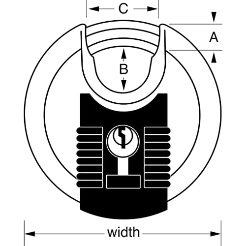 Master Lock - Heavy Duty Disc Padlock Combination Stainless Steel Outdoor (M40EURDNUM)