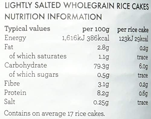 Kallo Lightly Salted Wholegrain Low Fat Rice Cakes, 12 x 130g 4