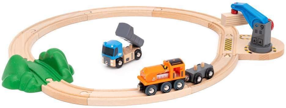 BRIO World Lift & Load Starter Set - Wooden Railway Train Playset for Ages 3+ 2