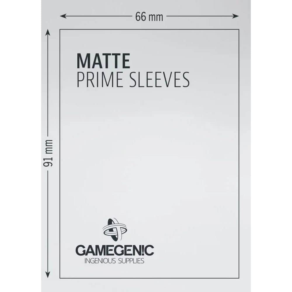 Gamegenic Matte Prime Sleeves - Dark Grey (100-Pack), Ideal for Double-Sleeving