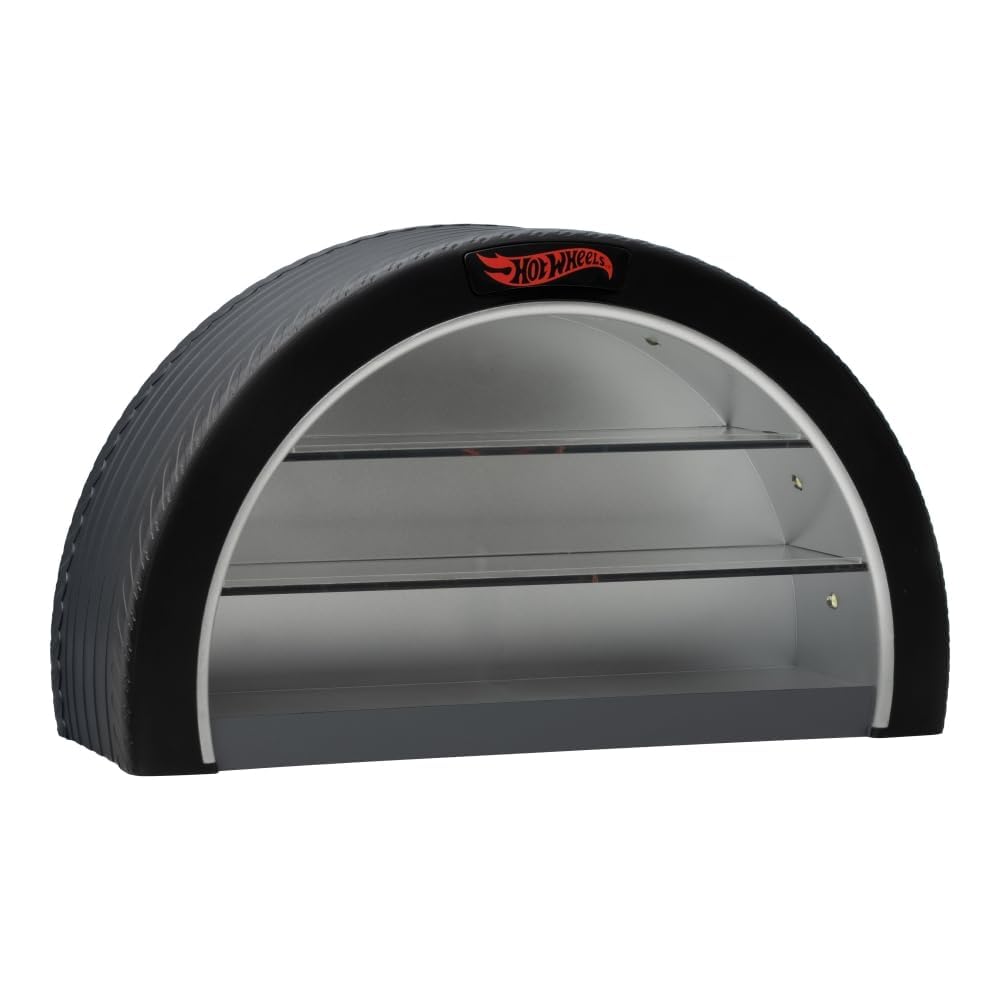 Paladone Hot Wheels Tyre Display Case Light - Holds 8 Cars | LED Illuminated | Wall Mountable or Freestanding 8