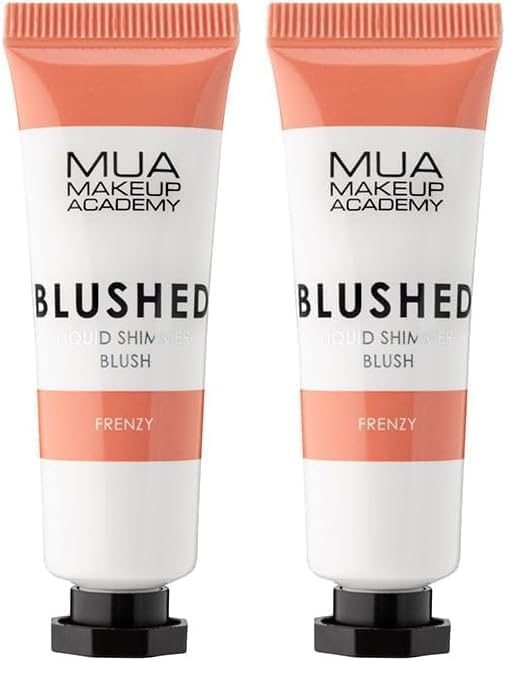 MUA Blushed Liquid Cream Shimmer Blusher, Frenzy - 10 ml, Pack of 2