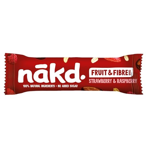 Nakd Strawberry & Raspberry Fruit & Fibre Bar - Vegan, Gluten Free, High in Fibre, 1 of Your 5 A Day 6
