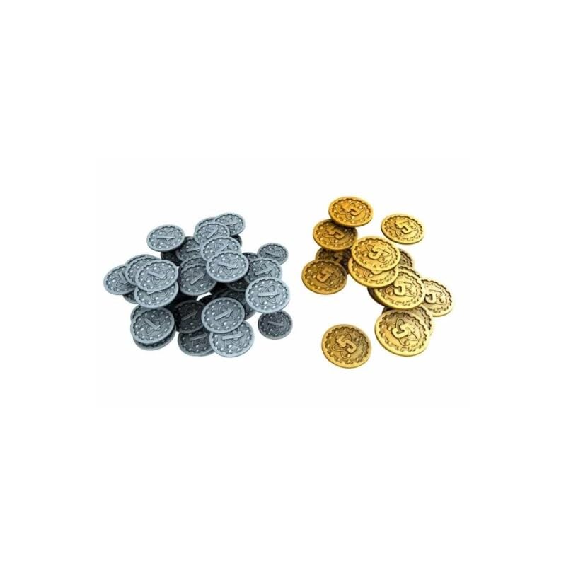 Board & Dice Nucleum Metal Coin Set - 65 Premium Zinc Alloy Coins | 50 Silver (1 Thaler), 15 Gold (5 Thaler) | Ages 3+ 2