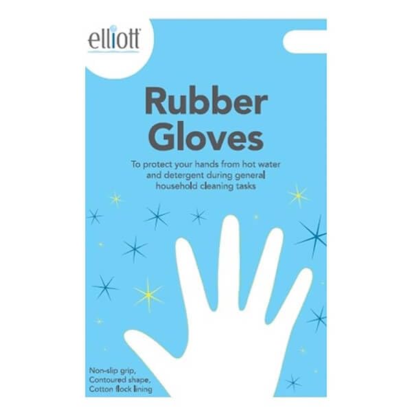 Elliott Household Cleaning Gloves - Latex Washing Up, Extra-Long Cuff, Small, Yellow