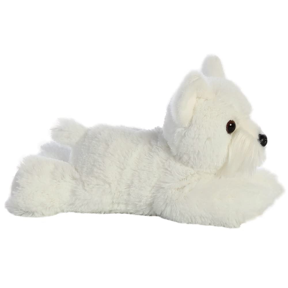 AURORA Mini Flopsies Westie Dog Stuffed Animal | 8 Inches | White Plush 2