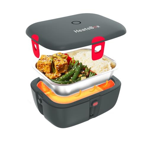 Faitron WFH03 Go Portable Electric Lunch Box - 925ml, 100W, Stainless Steel, App-Controlled, Rechargeable Battery, Gray