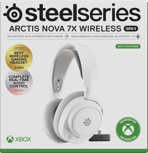 SteelSeries Arctis Nova 7X Wireless Gen 2 - Xbox & PC Gaming Headset with 2.4GHz + Bluetooth 26