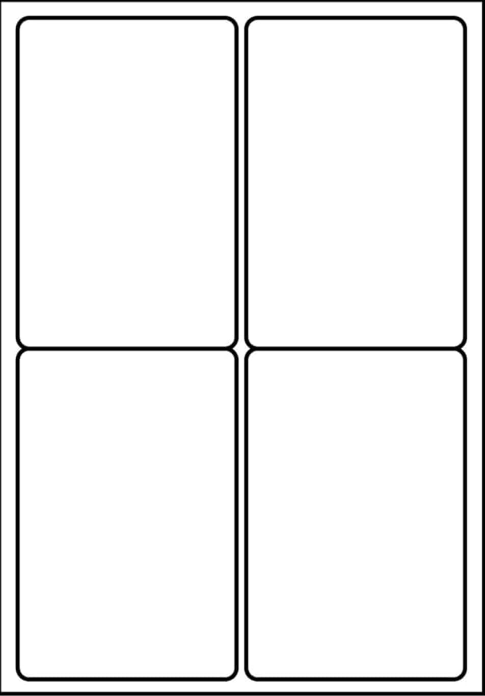 SmithPackaging A4 Self Adhesive Address Labels - 4 Labels/Sheet, 20 Sheets, Matt White, Permanent Adhesive