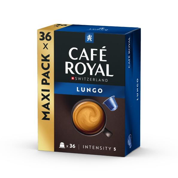 Café Royal Lungo Coffee Capsules - 36 Count Nespresso Compatible | Intensity 4/10 | 100% Arabica