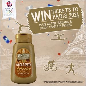 Whole Earth Drizzler Golden Roasted Super Smooth Peanut Butter - 6 x 320g Squeezy Bottles
