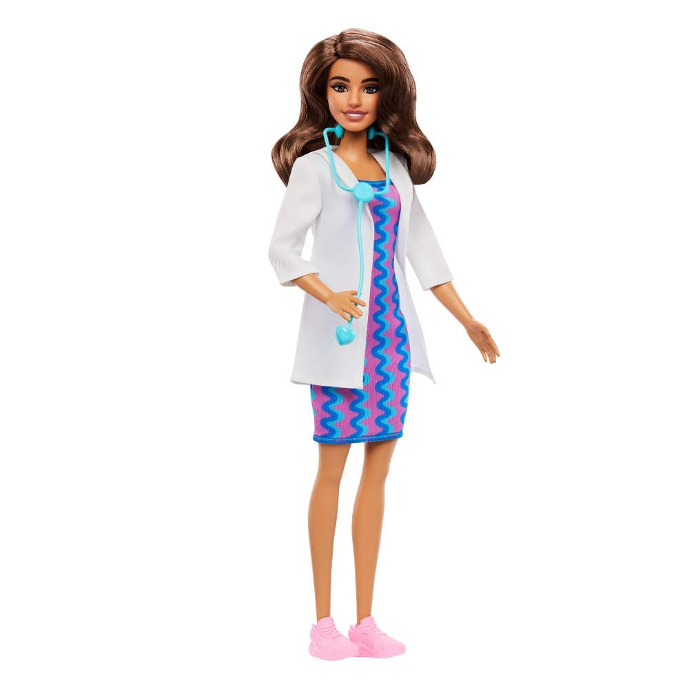 Barbie Careers Doctor Doll - Role Play Toy with Removable Coat & Stethoscope for Kids 3+ 2