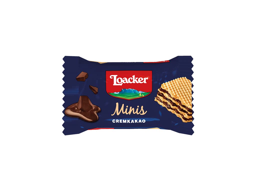 Loacker Minis Crispy Wafers Mix - Hazelnut, Chocolate & Vanilla 800g
