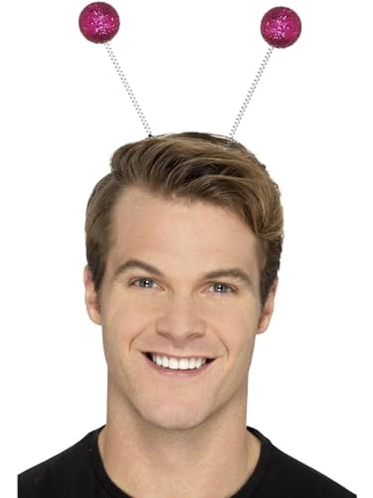 Smiffys Glitter Ball Boppers, Pink, Party & Carnival Fancy Dress, Adult Dress Up Accessories 2