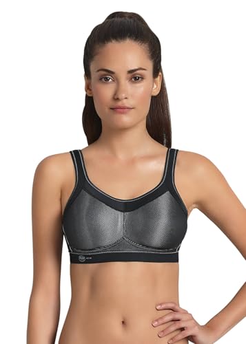 Anita Women's Non-Wired Seamless Sports Bra 5529 - High Impact Support, Black, Size 38G