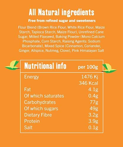Creative Nature Gluten Free Carrot Cake Mix | Vegan & Free From Top 14 Allergens | 268g 6