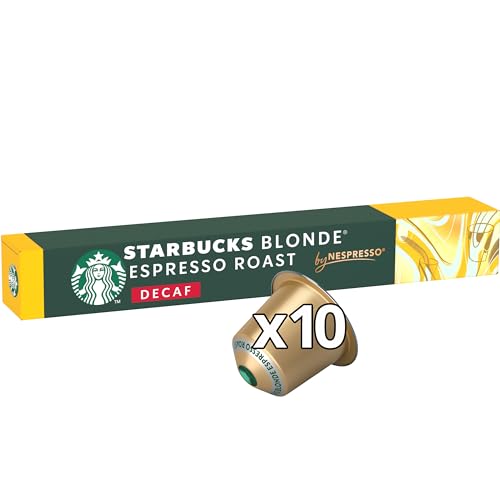 STARBUCKS - Decaf Blonde Espresso Roast by Nespresso, Blonde Roast Coffee Capsules