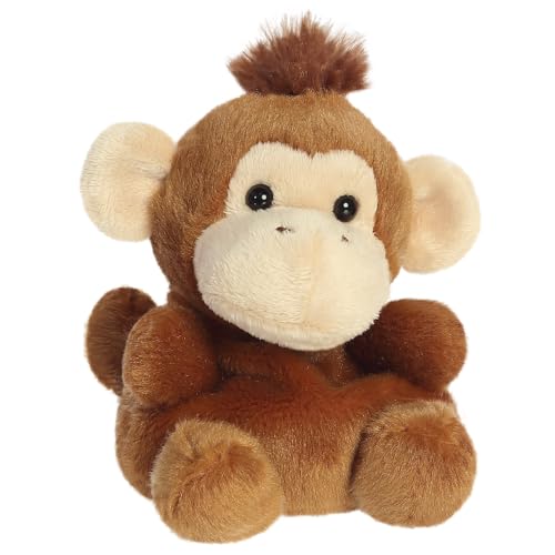 Palm Pals Boomer Monkey Soft Toy - 13cm Bean-Filled Plush, Brown & Beige 3