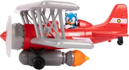 Sonic The Hedgehog Tornado Biplane Playset - 2.5" Sonic Figure Included, Ages 3+