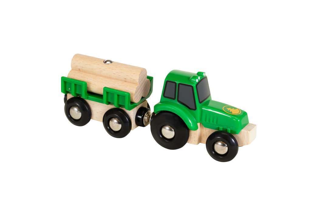 BRIO World Farm Tractor with Load - Compatible with Railway Sets | Ages 3+ | FSC Wood 1