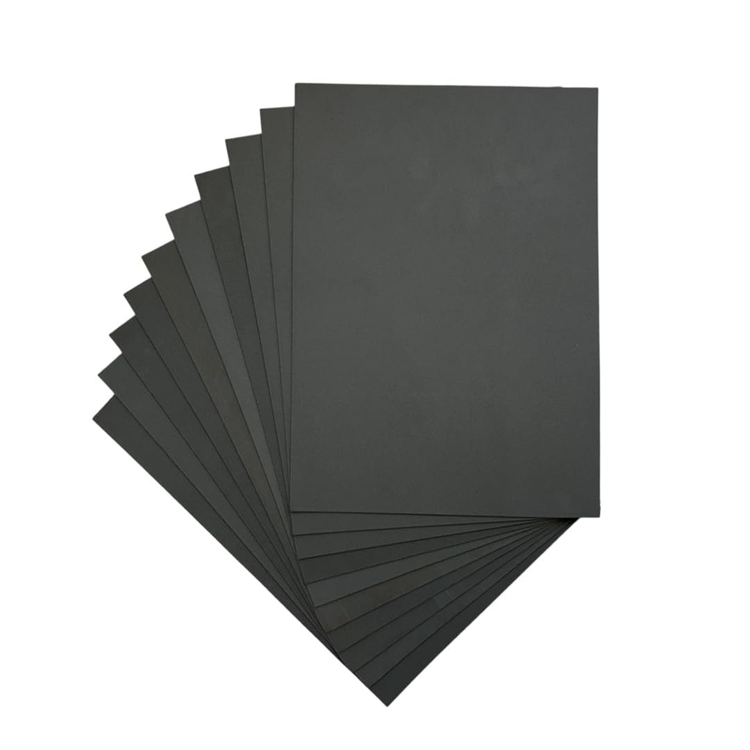 Janrax Grey EVA Foam Sheets A4 2mm Thick Craft Foam | Pack of 10