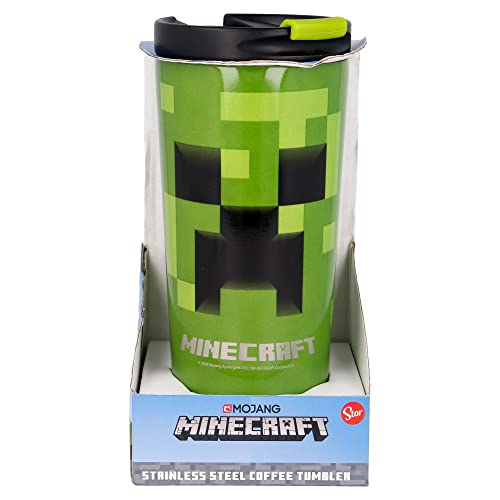 Stor - Minecraft 425 ml Stainless Steel Thermal Coffee Tumbler, Insulated Metal Mug