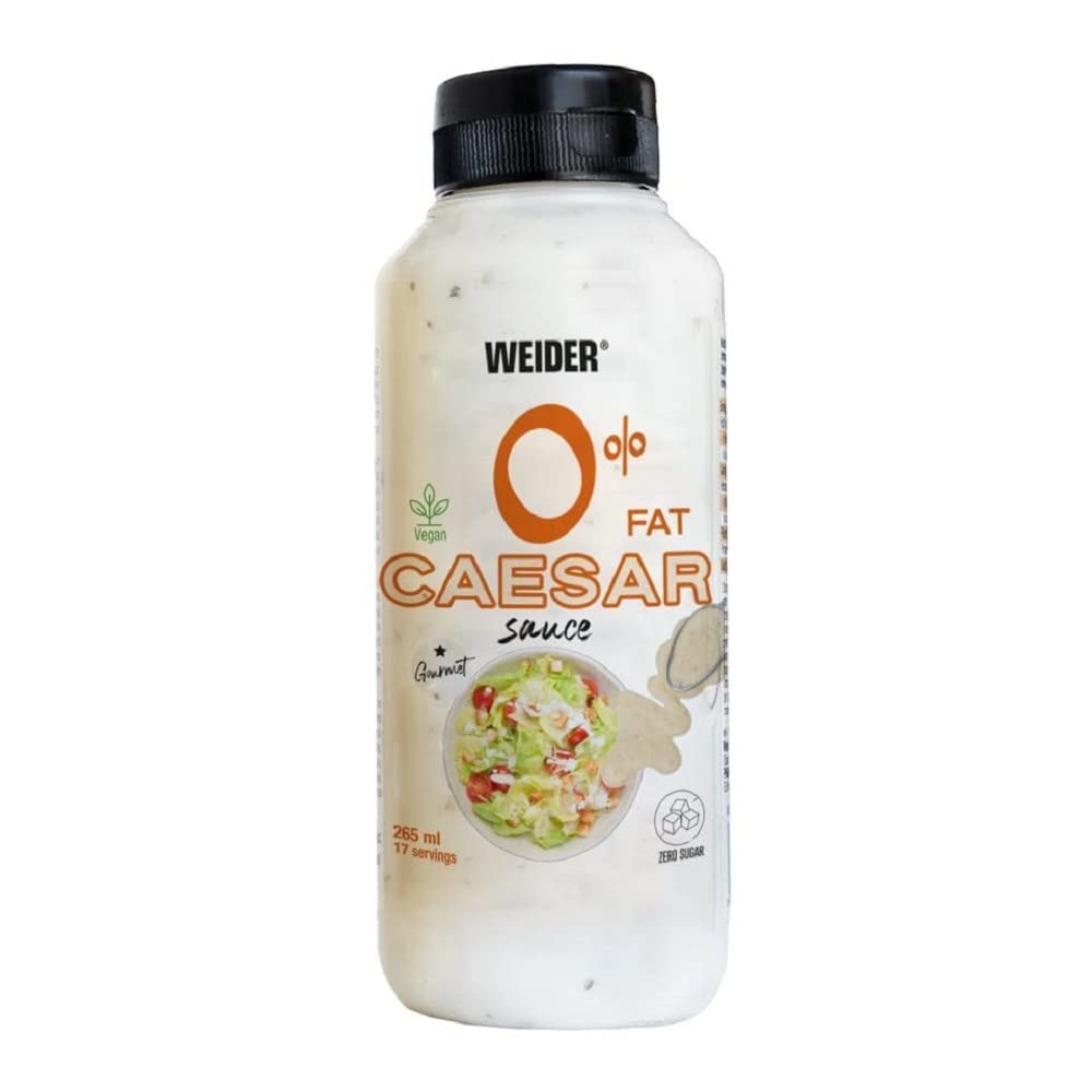 Weider Caesar Dressing Sauce - 0% Fat, 0% Sugar | 265 ml | Vegan Friendly