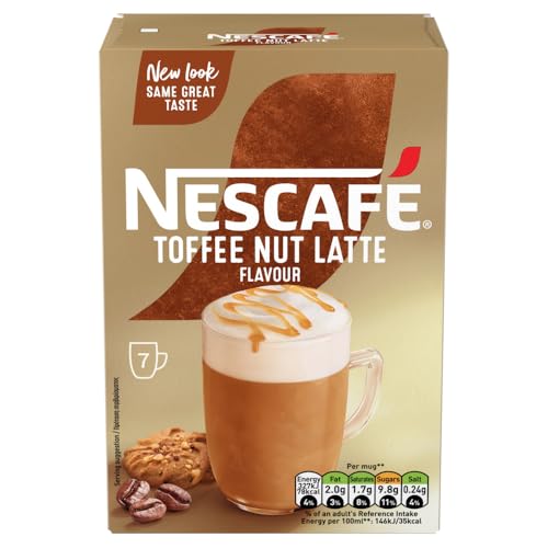 NESCAFÉ Toffee Nut Latte Instant Coffee 7 Sachets 150g