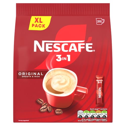 NESCAFÉ 3 IN 1 Original Instant Coffee (1 Pack of 20 Drinks)