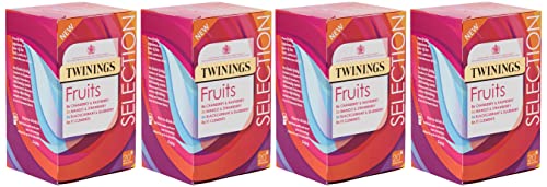 Twinings Fruit Selection Mixed Set of 80 Tea Bags (4 x 20 Tea Bags)