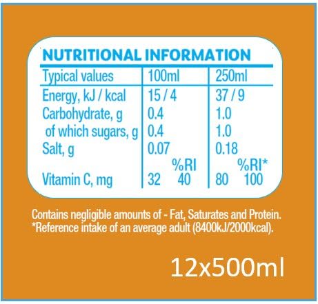 Ribena - Mango and Lime Juice Drink No Added Sugar 500ml - Multipack of 12 2