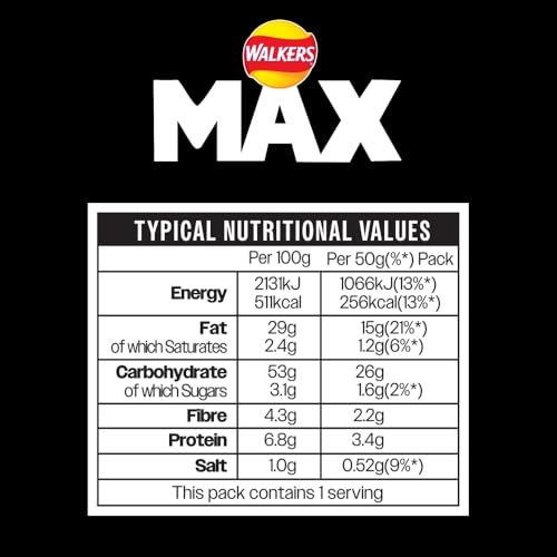 Walkers Max Cheese & Onion Crisps 50g (Pack of 24)