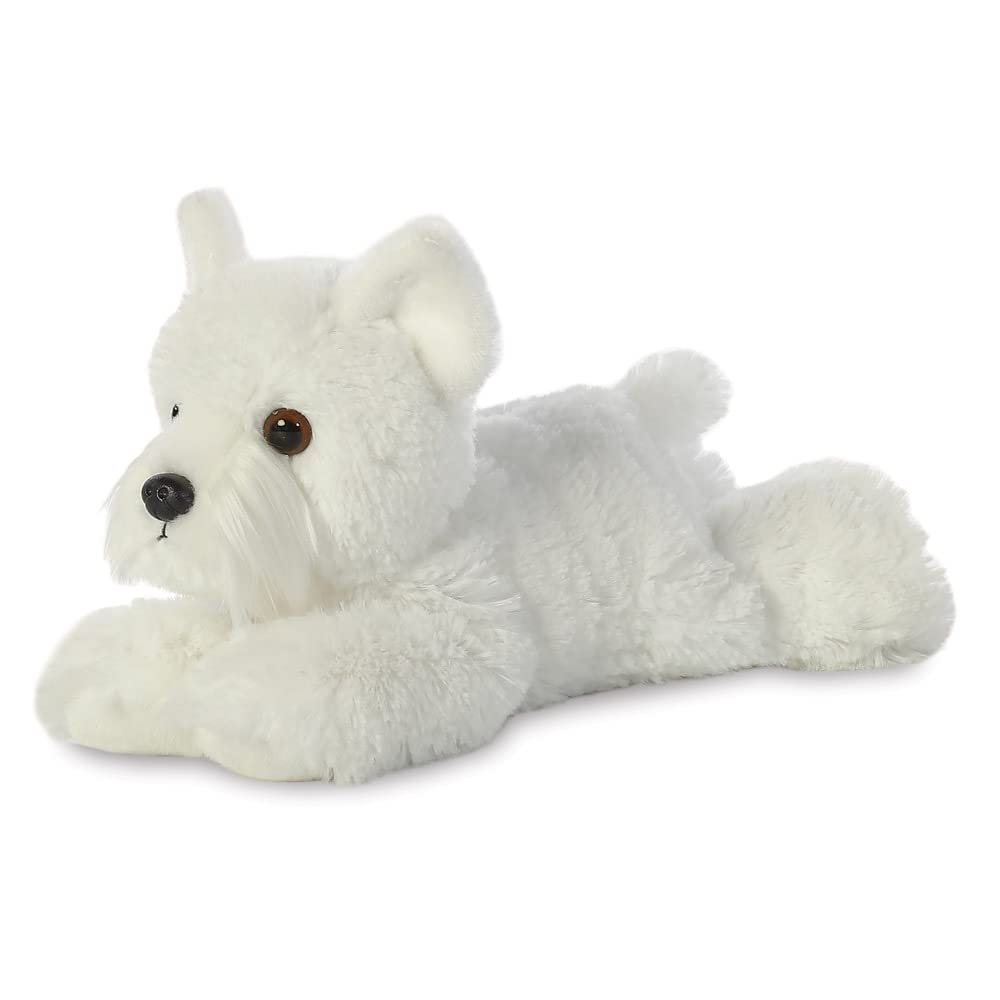 AURORA Mini Flopsies Westie Dog Stuffed Animal | 8 Inches | White Plush 3