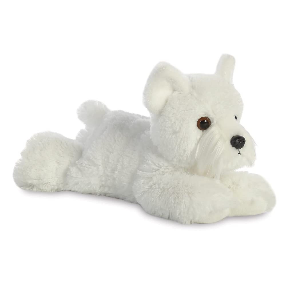 AURORA Mini Flopsies Westie Dog Stuffed Animal | 8 Inches | White Plush 1