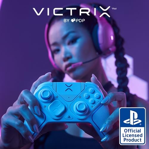 PDP Victrix Pro BFG Wireless Gaming Controller for PS5, PS4, PC - Customizable Fight Pad with Swappable Modules