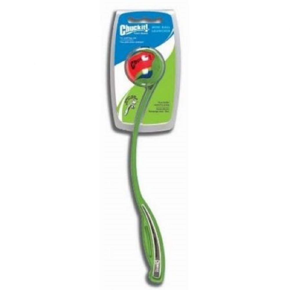 Chuckit! Mini Ball Launcher Set - 14' Launcher with 12 Assorted Small Balls | Hands-Free Pickup