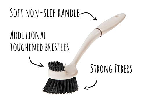 Greener Cleaner Dish Brush - High Performance Scrubbing | Durable Fibres | Slate Grey 3