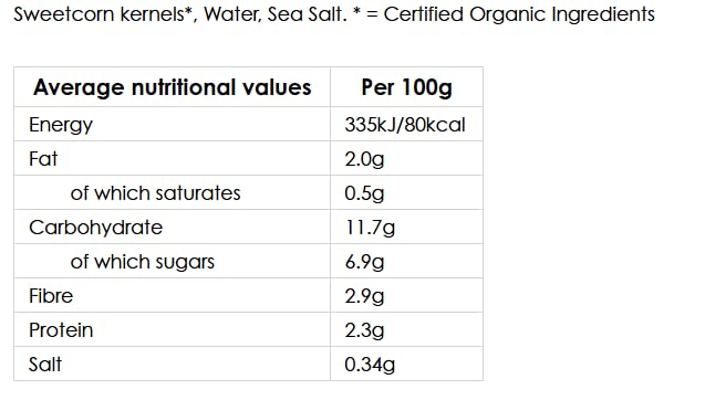 Biona Organic Sweetcorn - 340g