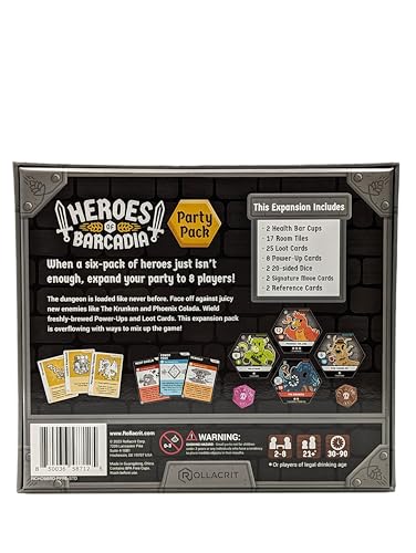 Rollacrit Corp Heroes of Barcadia Party Pack Expansion (RCHOBBRD-PPRE-STD)