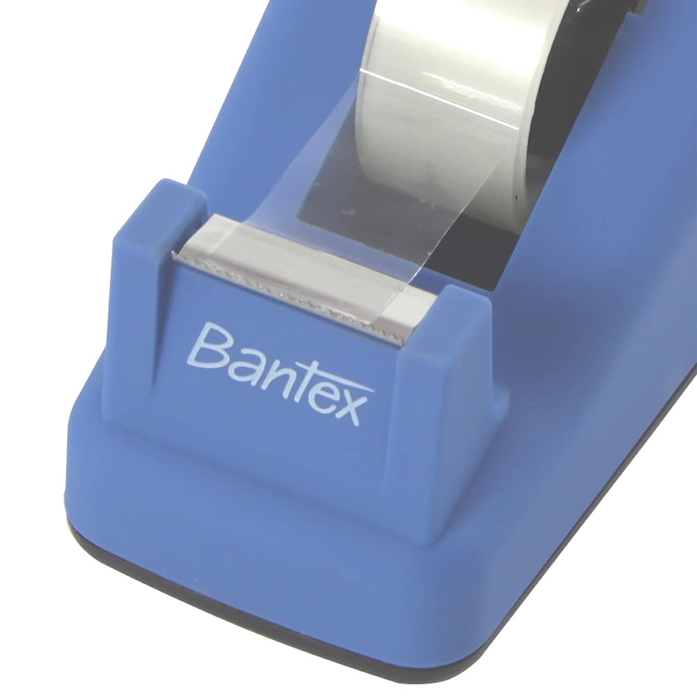 Bantex Packaging Tape Dispenser - Weighted Base | Cobalt Blue | Includes 1 Roll 4