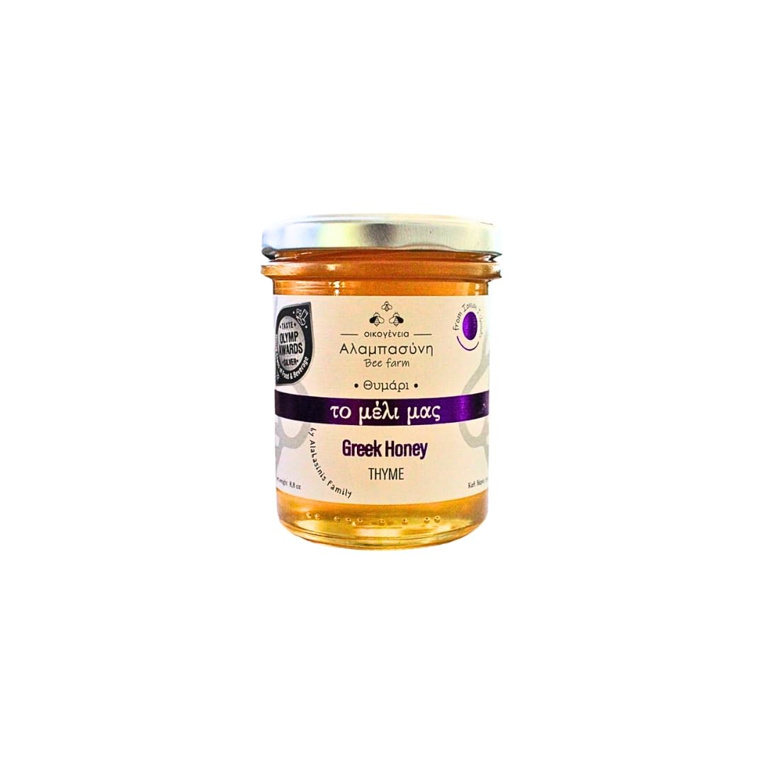 Alabasinis Family Greek Thyme Honey Raw Unfiltered Natural | 250g Jar 1
