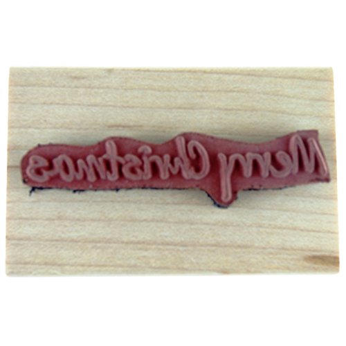 Personal Impressions Scribbled Merry Christmas Inca Stamp - Black, Medium Size