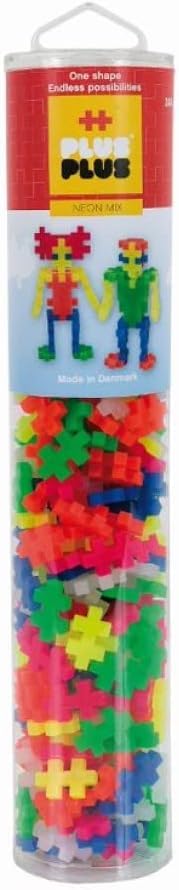 PLUS PLUS Building Blocks Toy - 240 Pieces, Neon Color, Ages 5+ 4