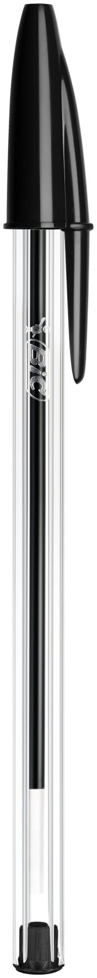 BIC CRISTAL Original Ballpoint Pens - Medium Point (1.0mm), Black Ink, Smudge-Free, 10 Count Pack